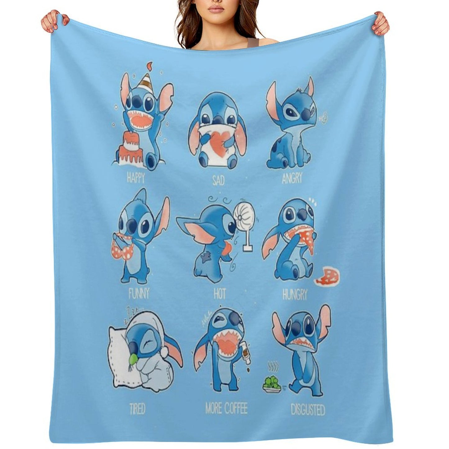 Stitch Emoticon! Throw Blanket