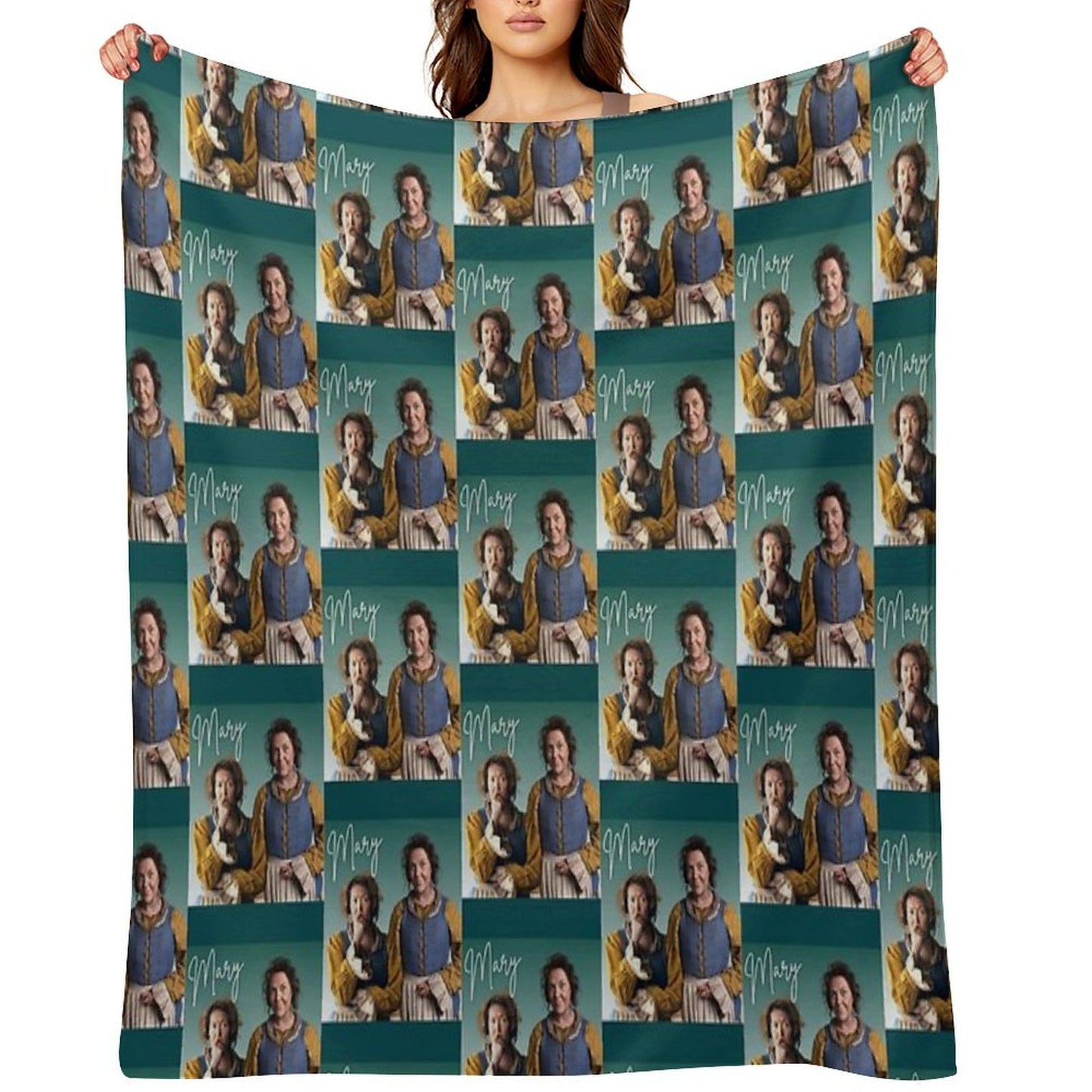 BBC Ghosts Mary Retro Tee Throw Blanket