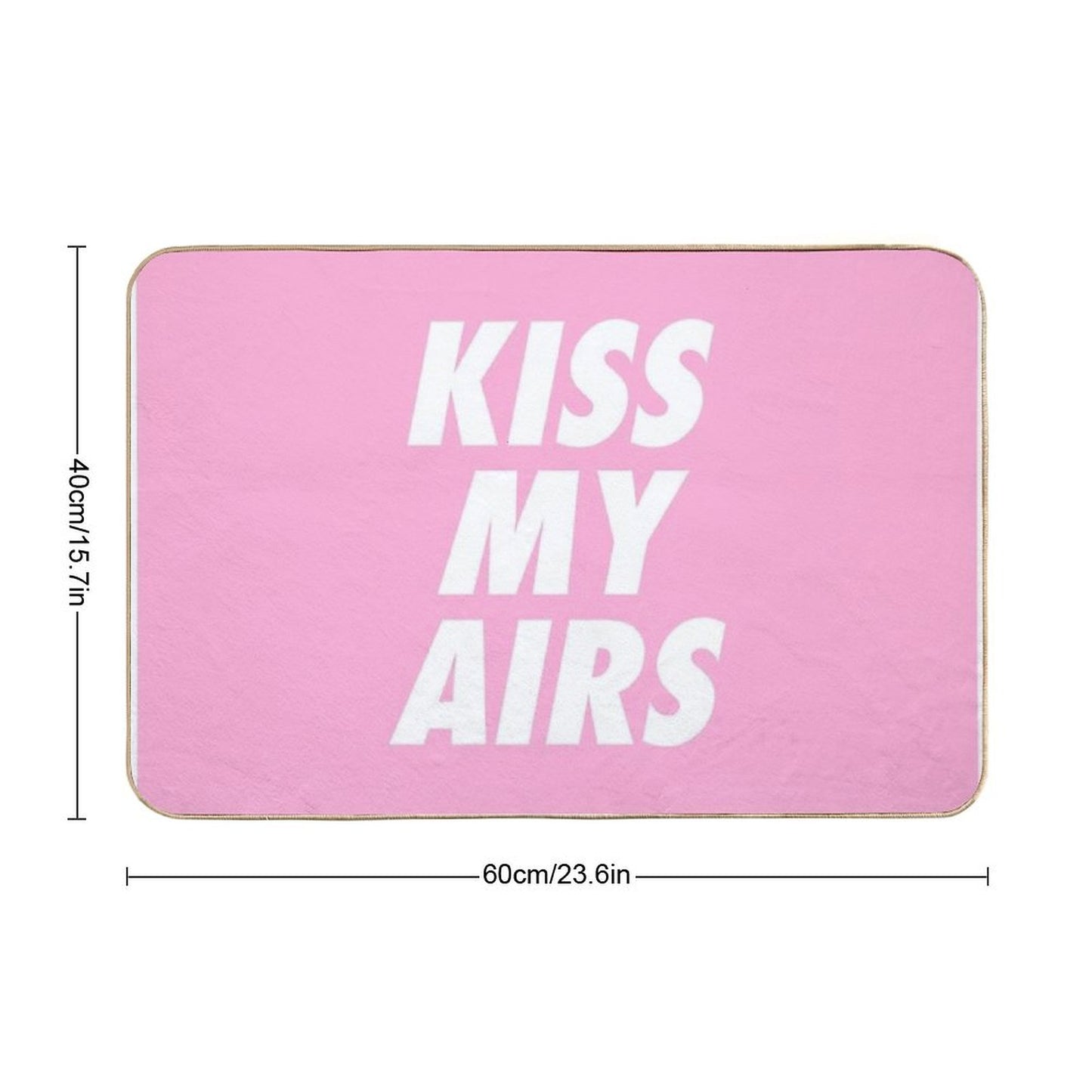 Kiss My Airs Sneaker Head Hype Pink & White Bath Mat