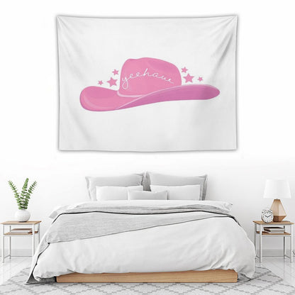 Pink Cowboy Hat Tapestry