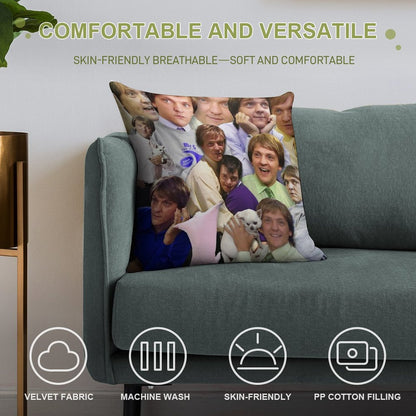 THE MANY MOODS OF MR G Soft Washable Throw Pillow