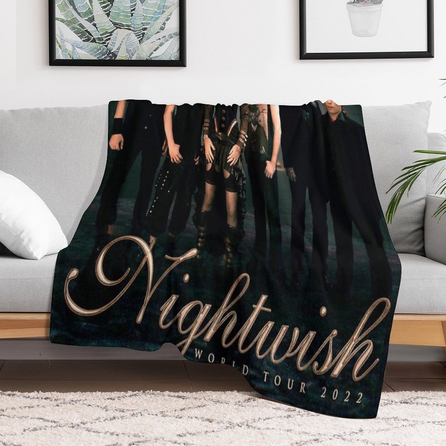 Nightwish 2 Loerrcok Human Nature World Tour 2022 Throw Blanket