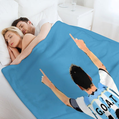 GOAT Football Shirt Throw Blanket