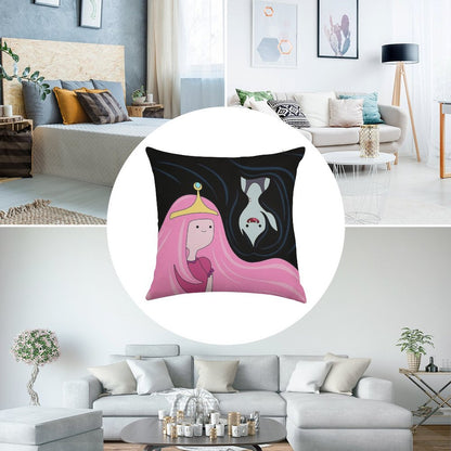 Princess Bubblegum And Marceline Linen Throw Pillow Cover
