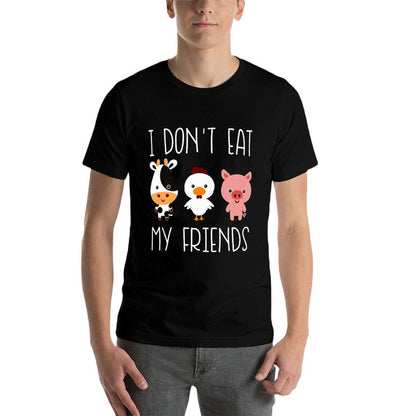 I Dont Eat My Friends Funny Vegan Vegetarian T Premium  Relaxed-fit T-Shirt