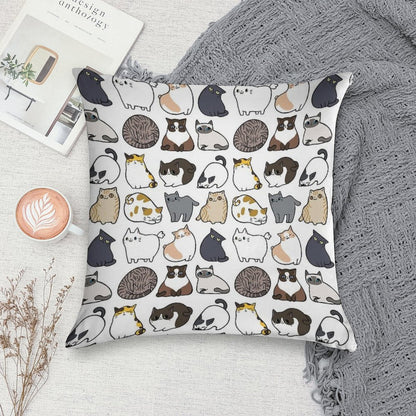 Cats Cats Cats Soft Durable Construction Throw Pillow