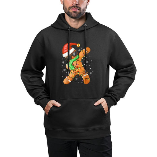 Funny Christmas Boys Kids Dabbing Gingerbread Xmas Pajamas Durable Construction Hoodie