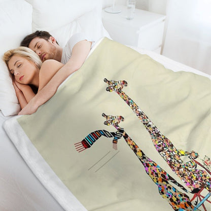 Giraffes Days Lets Tandem Throw Blanket