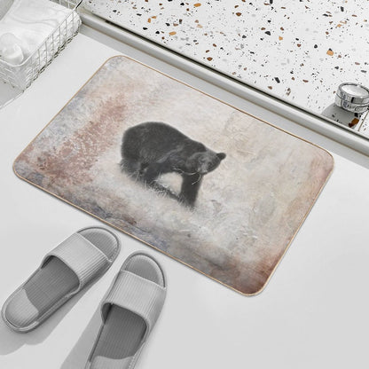 Black Bear, Cabin Decor Bath Mat
