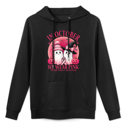 Breast Cancer Halloween for Women in October We Wear Pink Casual Wear Hoodie