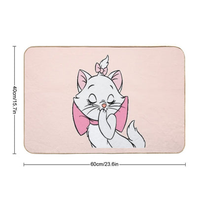 Marie Cute Aristocats. Beautiful Kitty. Cartoon Cat Teehee Bath Mat