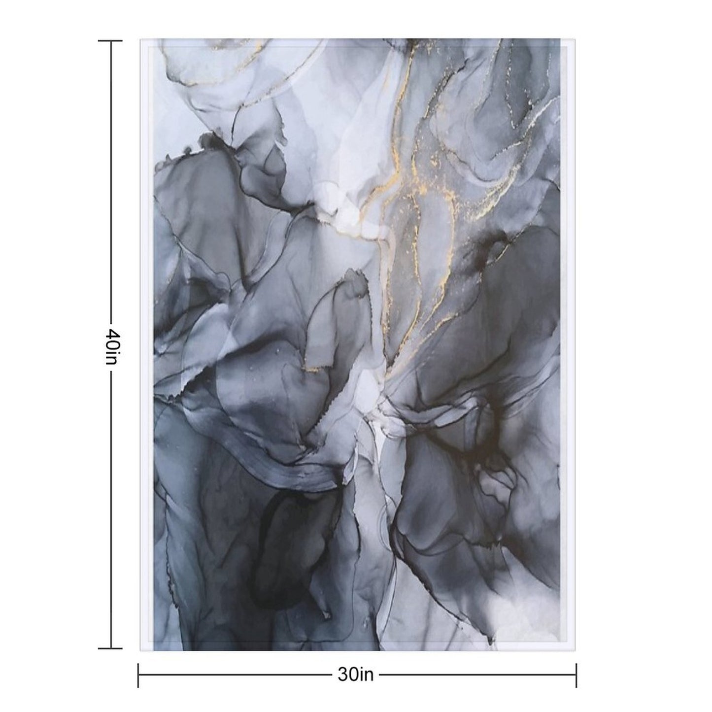 Calm But Dramatic Light Monochromatic Black & Grey Abstract Throw Blanket