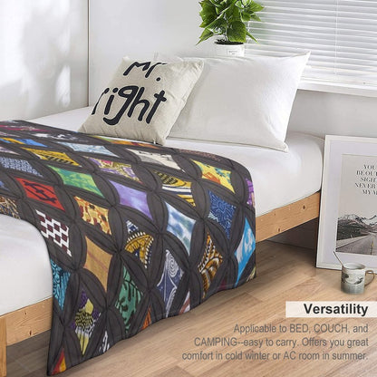 Cathedral Window Viola Canady Quilt Imagery Throw Blanket