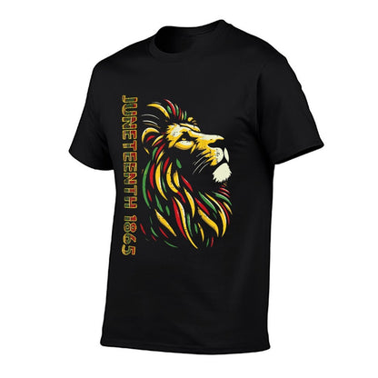 Juneteenth Lion Black African June 19th Men Women Kids  Cotton T-Shirt