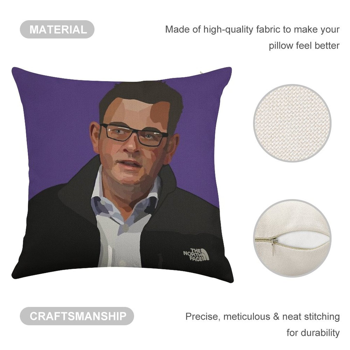 Dan Andrews – North Face Linen Throw Pillow Cover