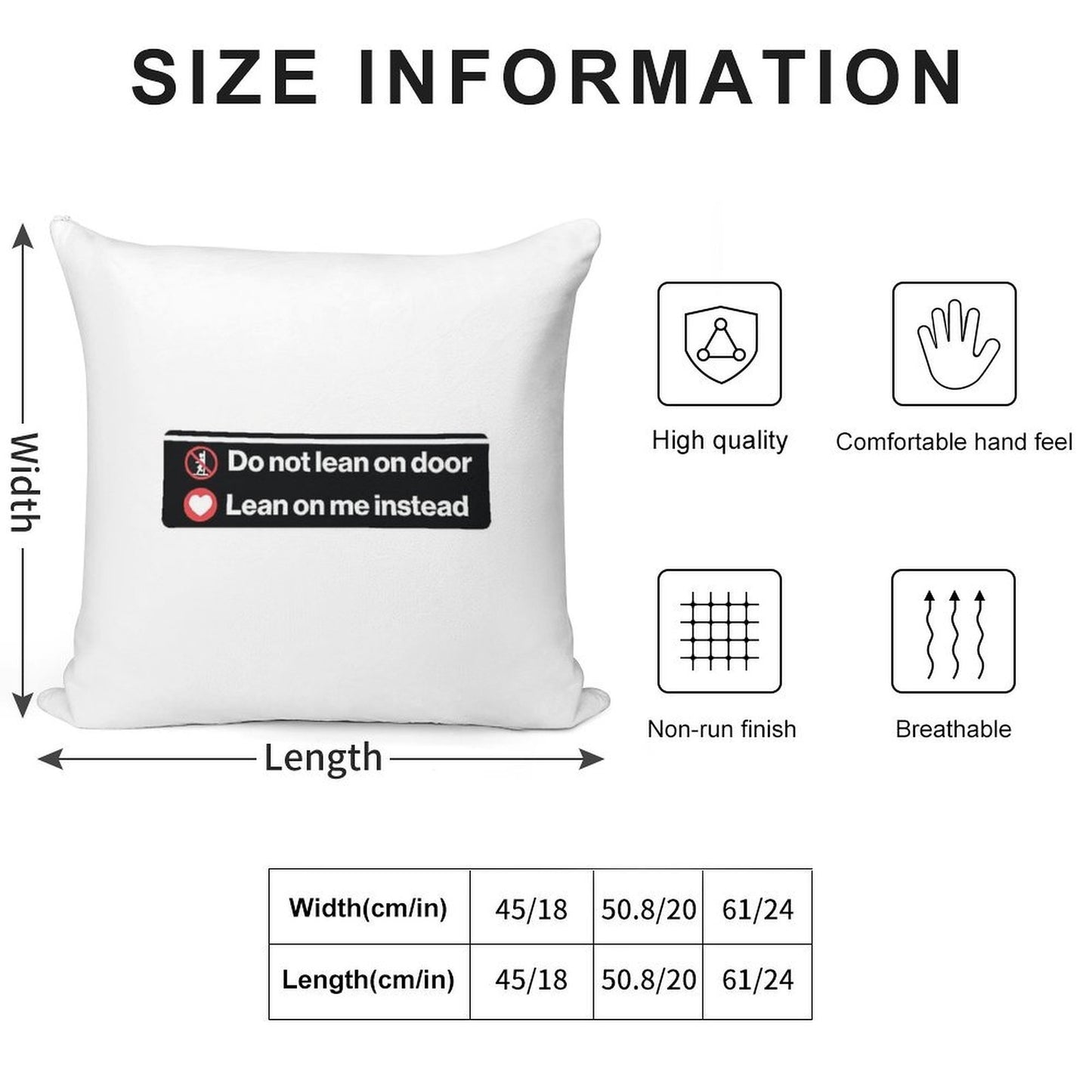 Lean on Me Soft Skin-Friendly Throw Pillow