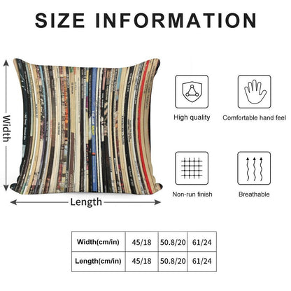 Classic Rock Vinyl Records Soft Easy Maintenance Throw Pillow