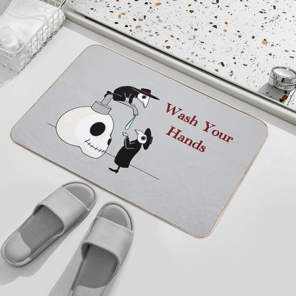Wash Your Hands! Plague Doctors. Bath Mat