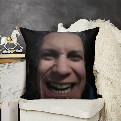 Cursed Vergil Linen Throw Pillow Cover