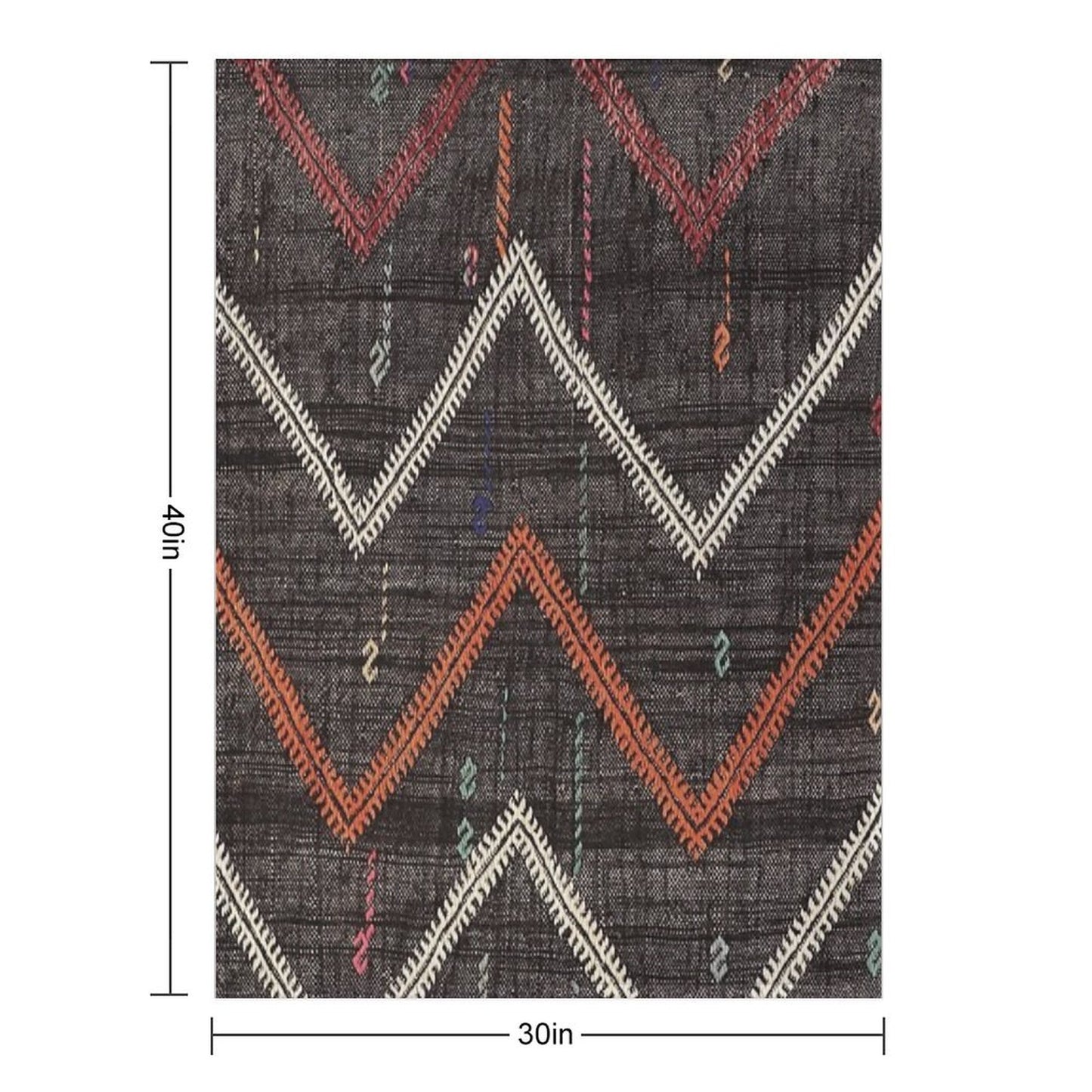 Old Kilim Fragment Throw Blanket