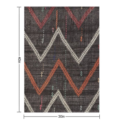 Old Kilim Fragment Throw Blanket