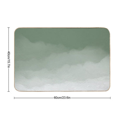 Sage Green Watercolor Ombre (sage Greenwhite) Bath Mat