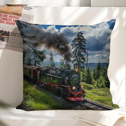 Steam Locomotive - Harz Narrow Gauge Railways (Germany) Linen Throw Pillow Cover