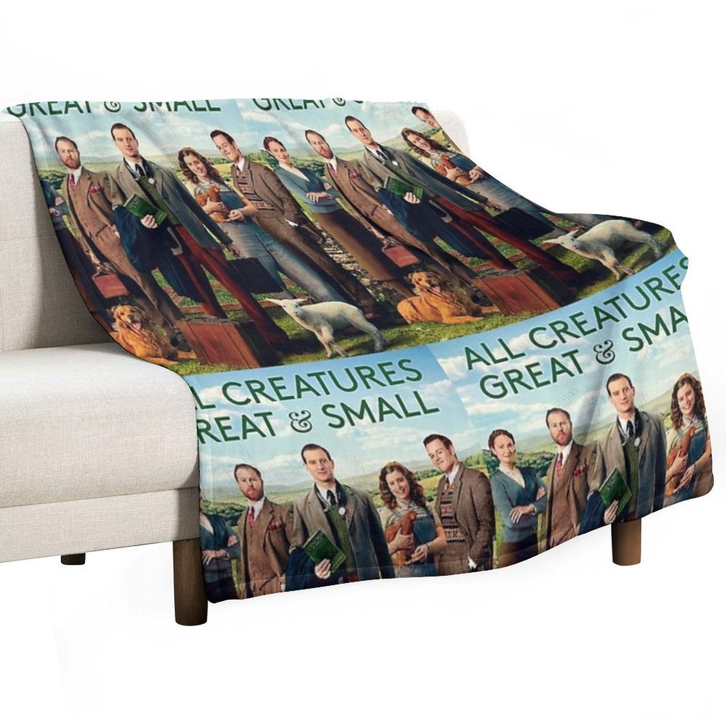 All Creatures Great And Small Vintage Throw Blanket