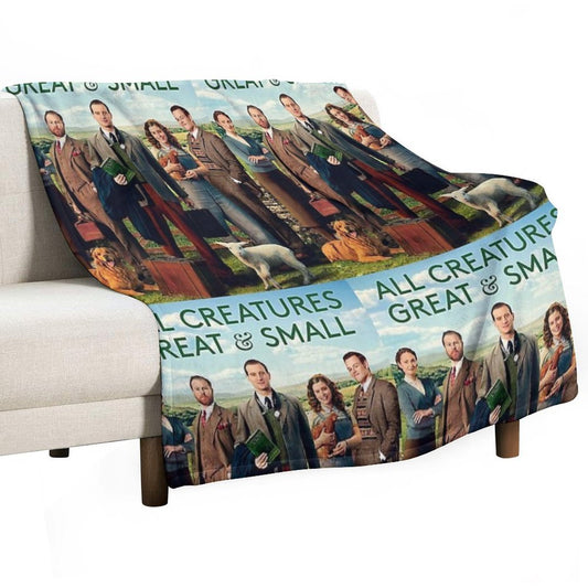 All Creatures Great And Small Vintage Throw Blanket