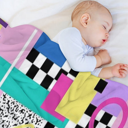 Memphis Pattern 110 - Retro 90s  80s Throw Blanket