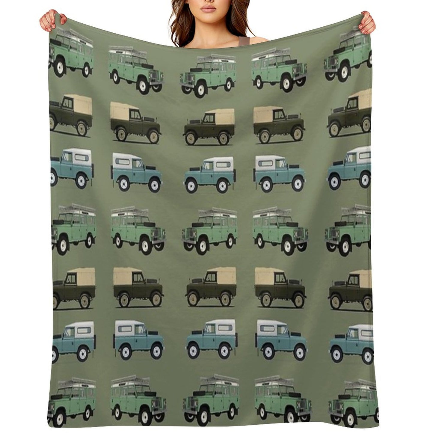 British Off Road 4x4 Vehicles Throw Blanket