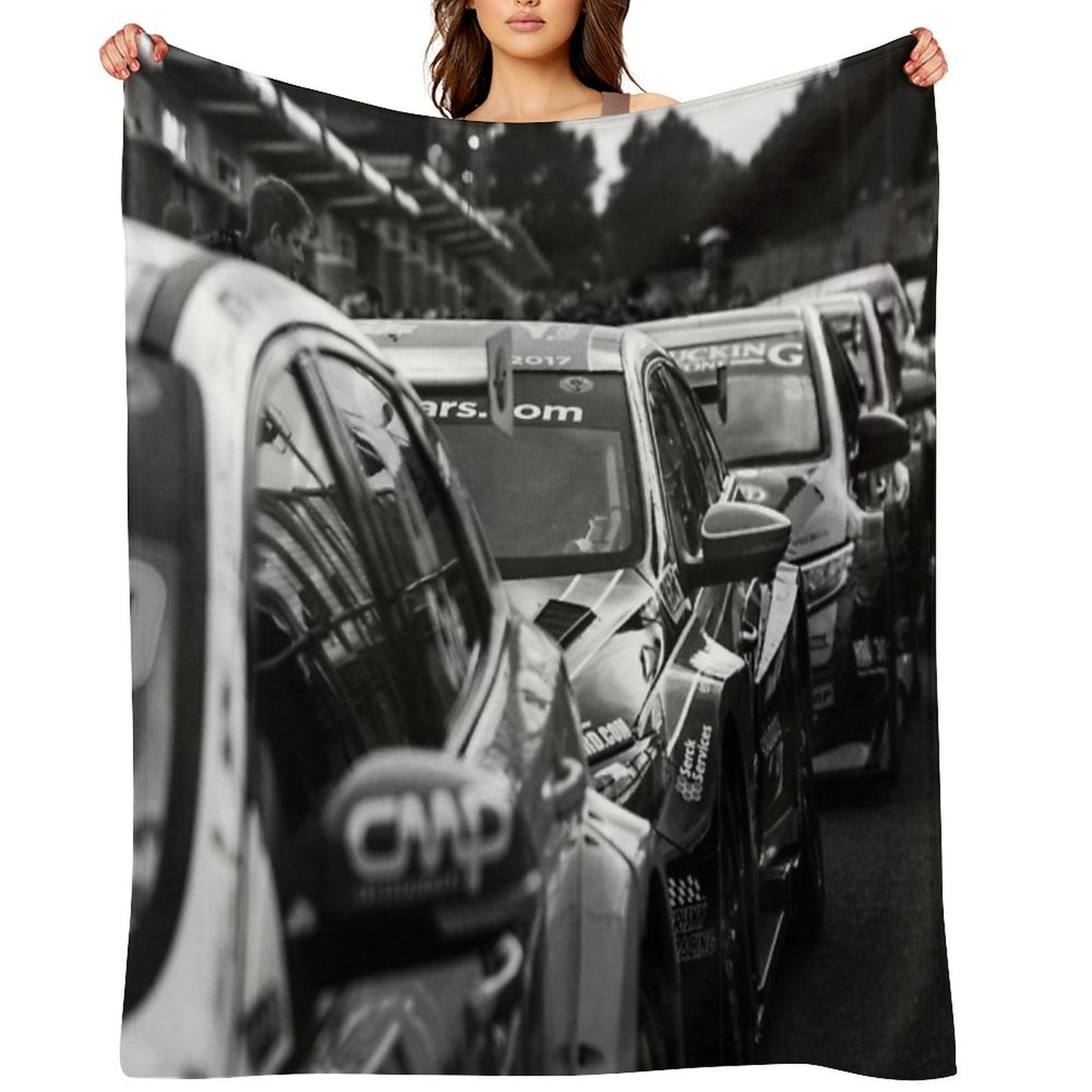 BTCC British Touring Car Lineup Throw Blanket
