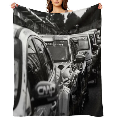 BTCC British Touring Car Lineup Throw Blanket