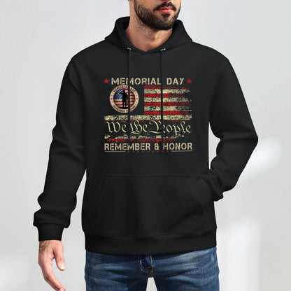 Veterans Day 2025 USA Memorial Day Red Poppy Flower Military Layering Staple Hoodie
