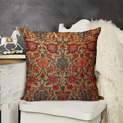 Ancient Turkish Tapestry Linen Throw Pillow Cover