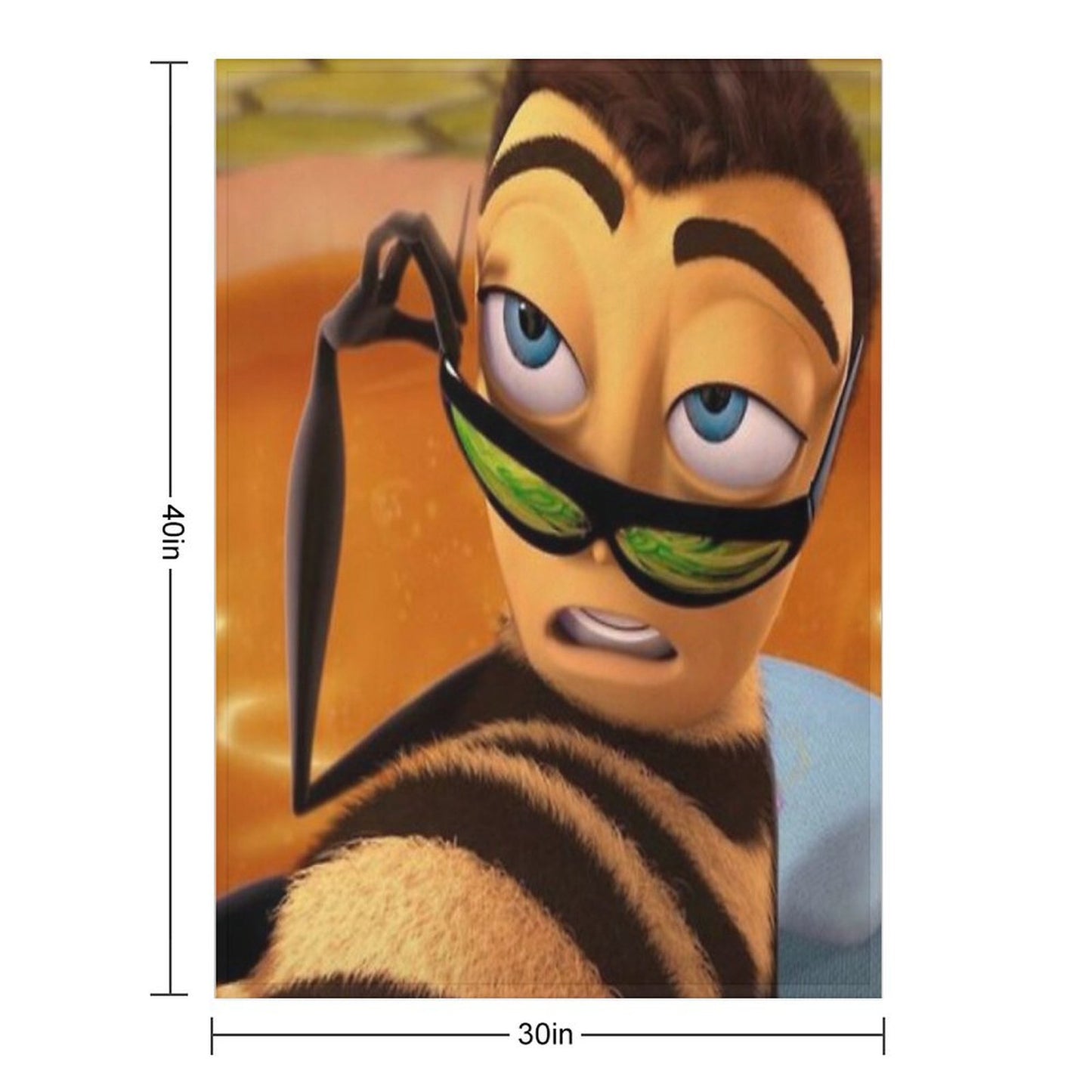 Bee Movie Barry Benson Meme Throw Blanket