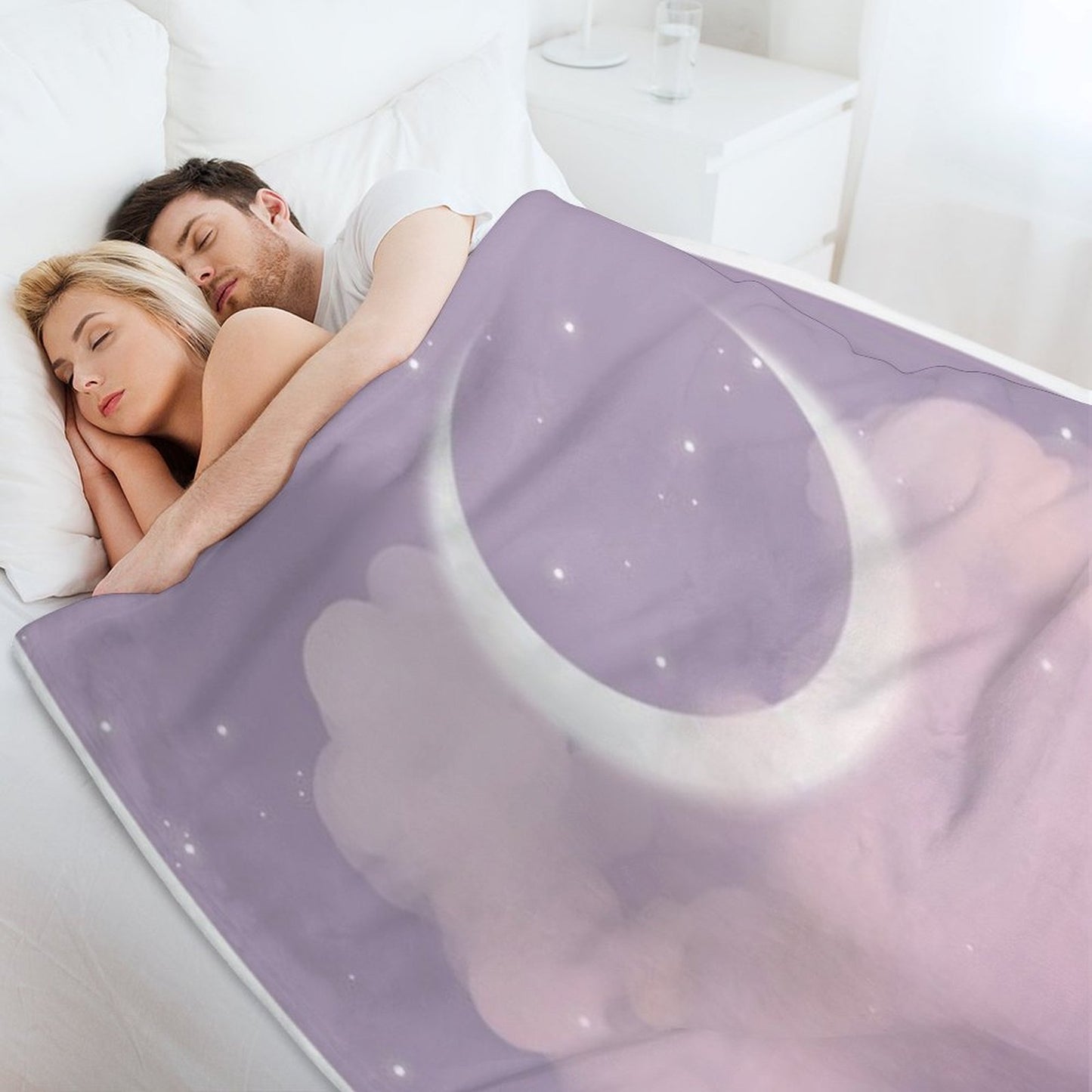 Purple Moon Throw Blanket