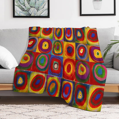 KANDINSKY HD - Color Study Squares Art Painting Throw Blanket