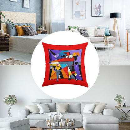 Derpism Linen Throw Pillow Cover