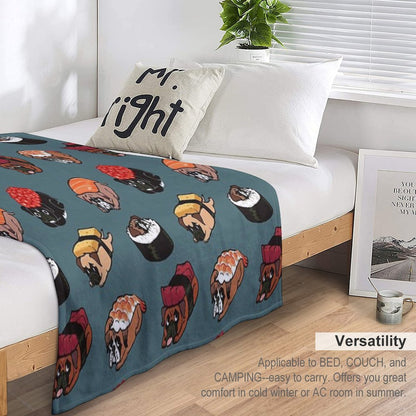Sushi Boxers Throw Blanket