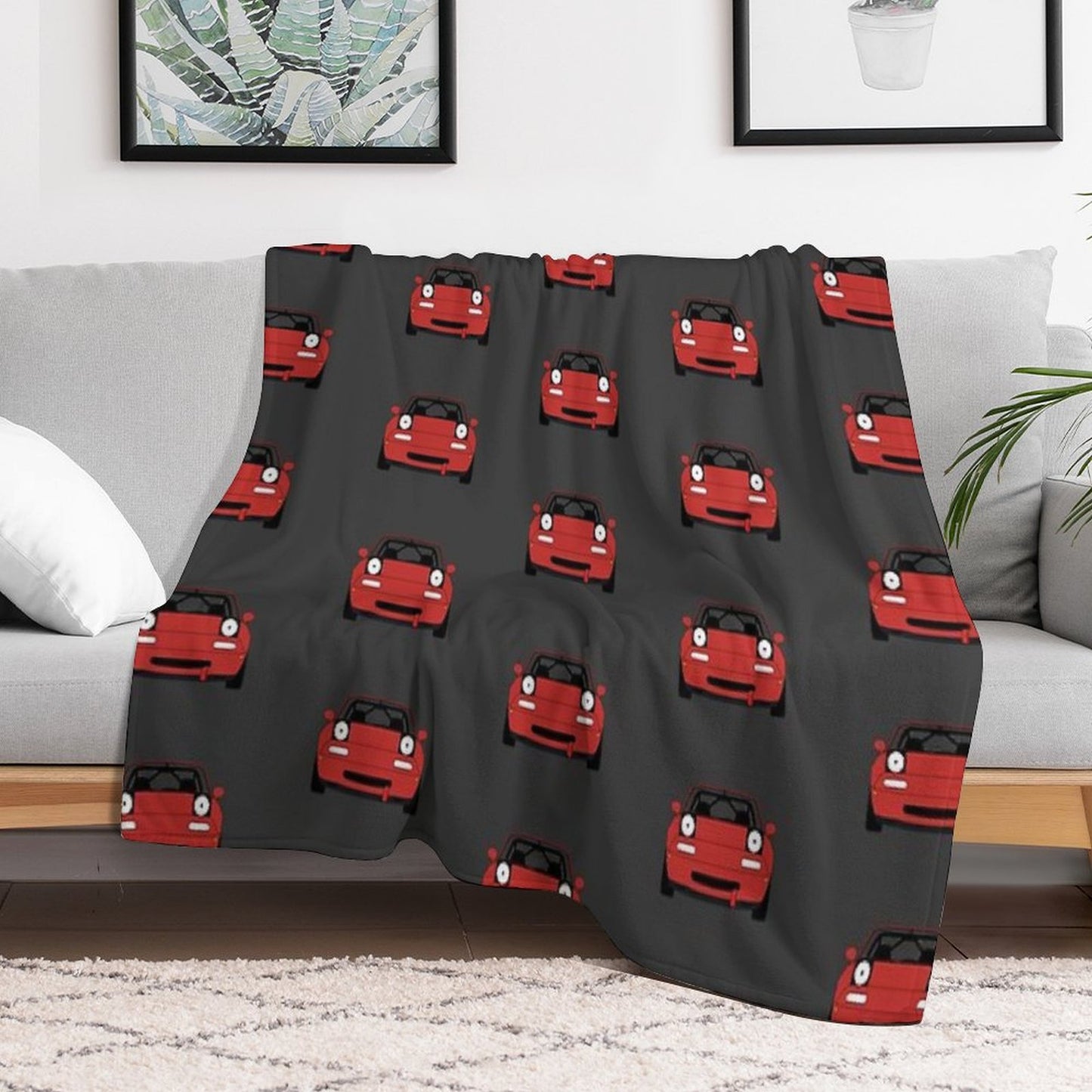 Miata Racecar Throw Blanket
