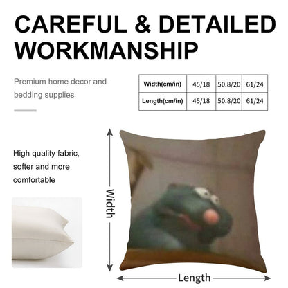 Remy Ratatouille Meme Linen Throw Pillow Cover