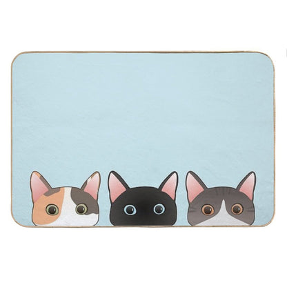 Peeking Cats Bath Mat