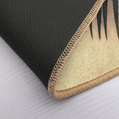 Palm Leaf Print Bath Mat