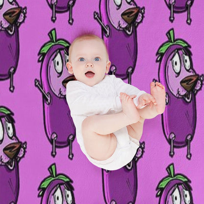 Courage The Cowardly Dog™ in The Great Eggplant Costume Throw Blanket