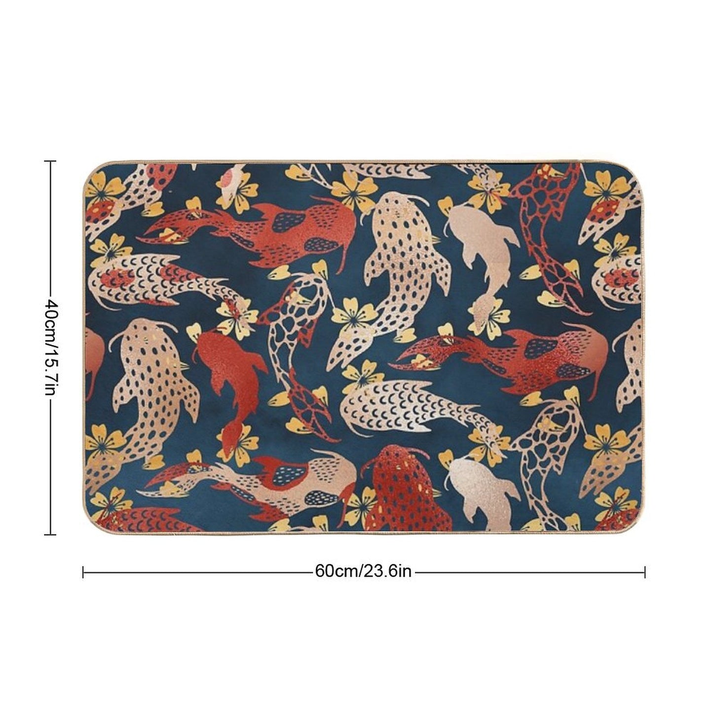 Kyoto Koi Fish Pattern Bath Mat