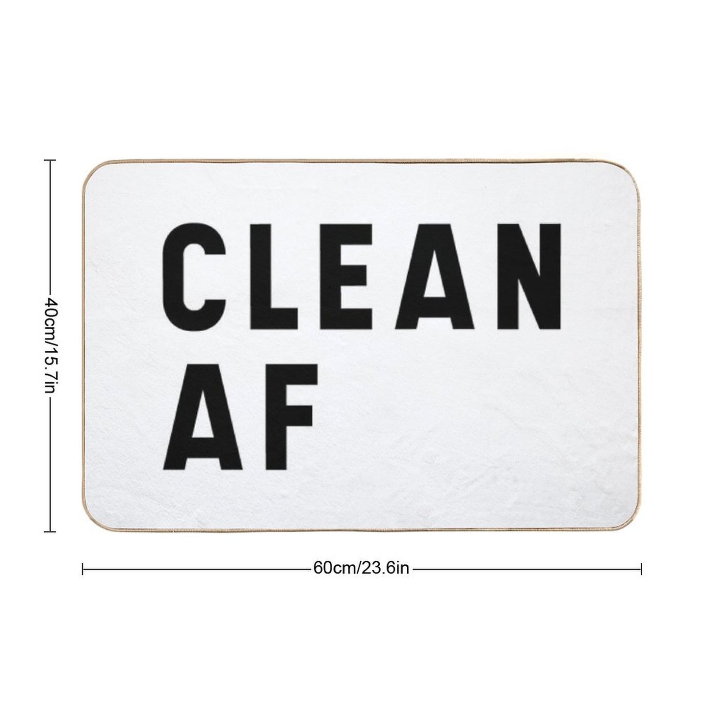 Clean AF - Funny Saying Bath Mat
