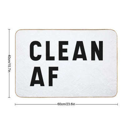Clean AF - Funny Saying Bath Mat