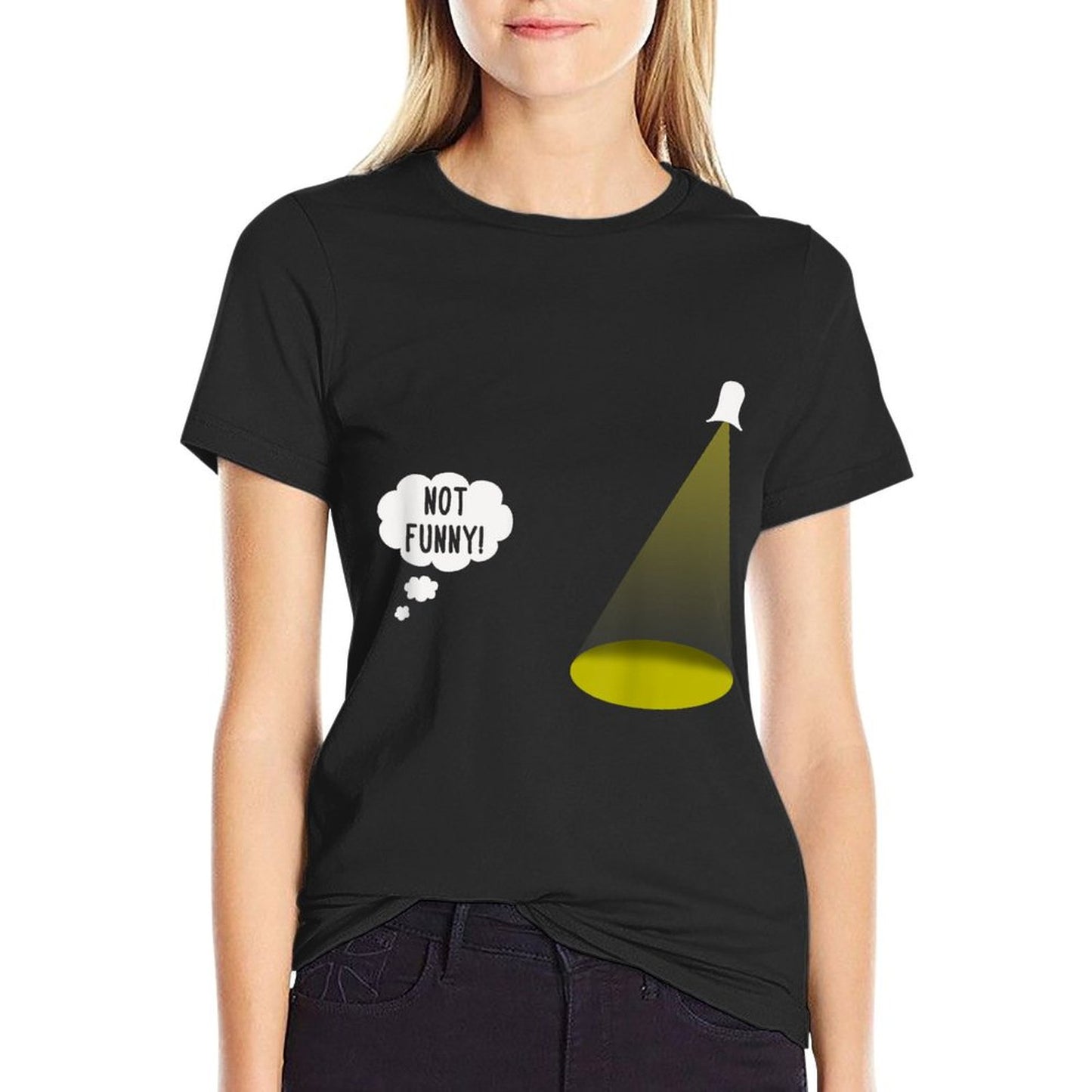 Not Funny Spotlight Joke Shirt Sarcastic Theatre Lover Gift T-Shirt