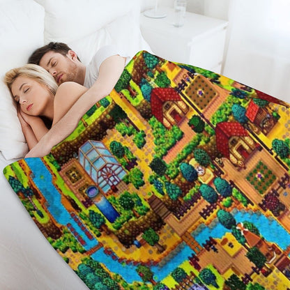 Stardew Valley Map Throw Blanket